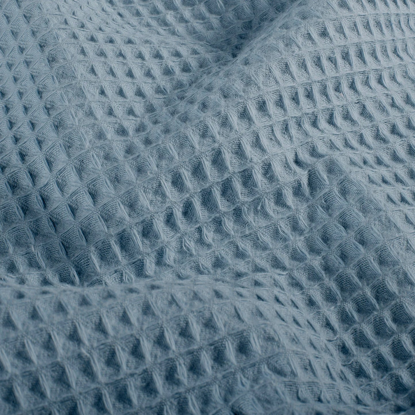 Stof wafel piqué luchtblauw per meter