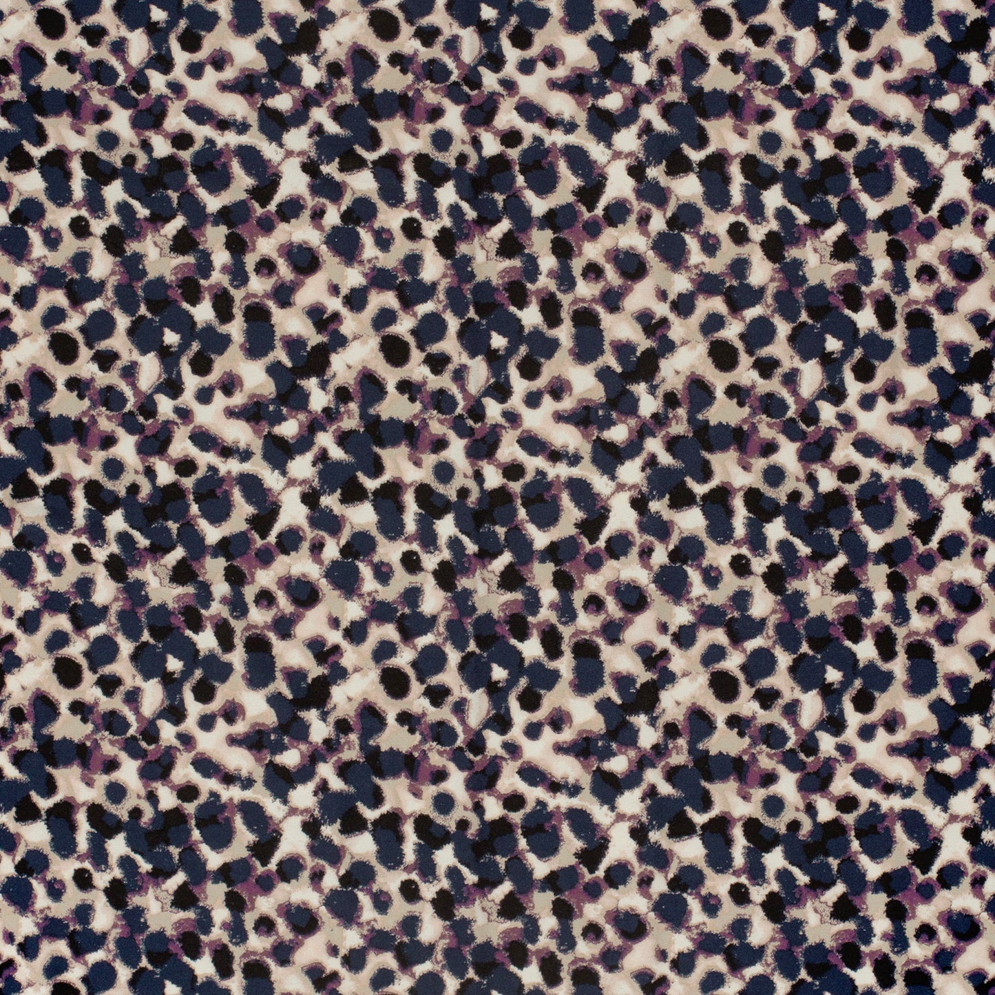 Stof viscose bedrukt aubergine per meter