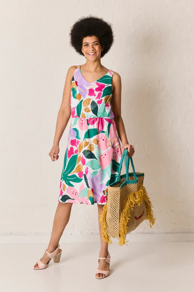 Atelier Jupe - Stof viscose Colour splash per halve meter