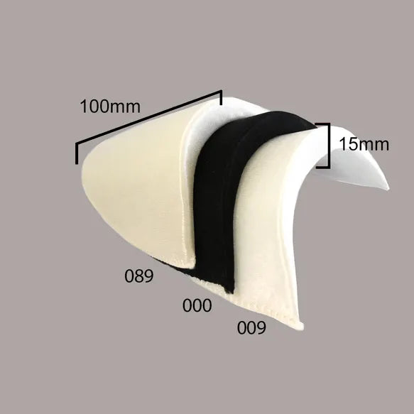 Schoudervulling satijn 15mm per paar wit of zwart