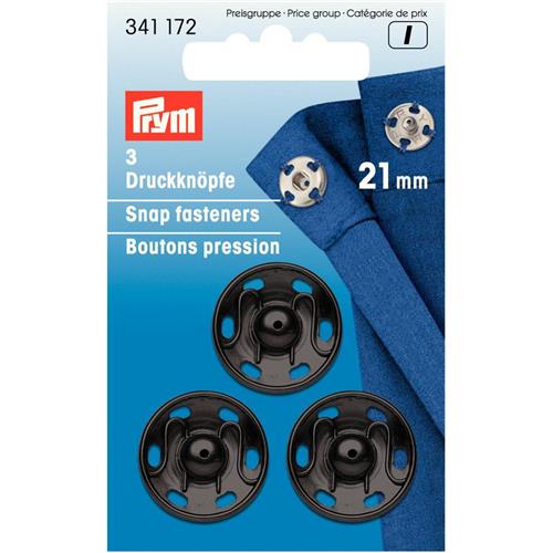 Prym drukknopen 21mm zwart