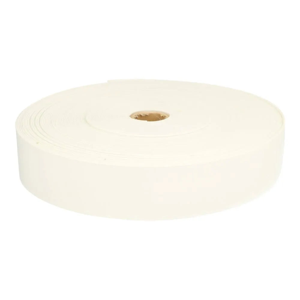 Stevig elastiek wit/zwart per meter