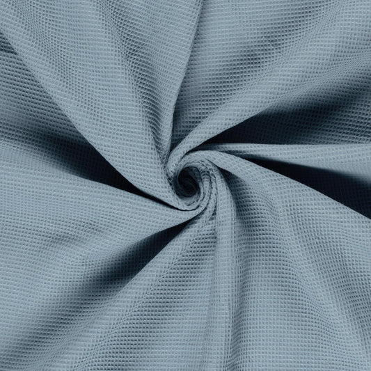 Stof wafel piqué luchtblauw per meter