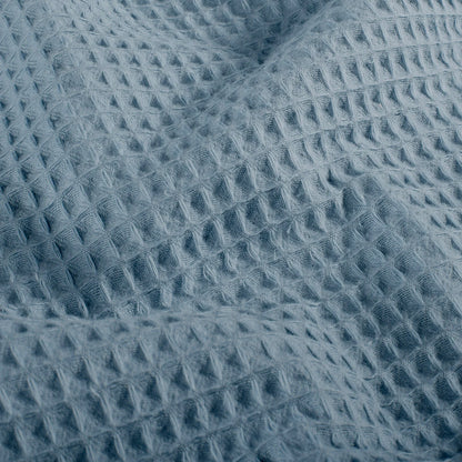 Stof wafel piqué luchtblauw per meter