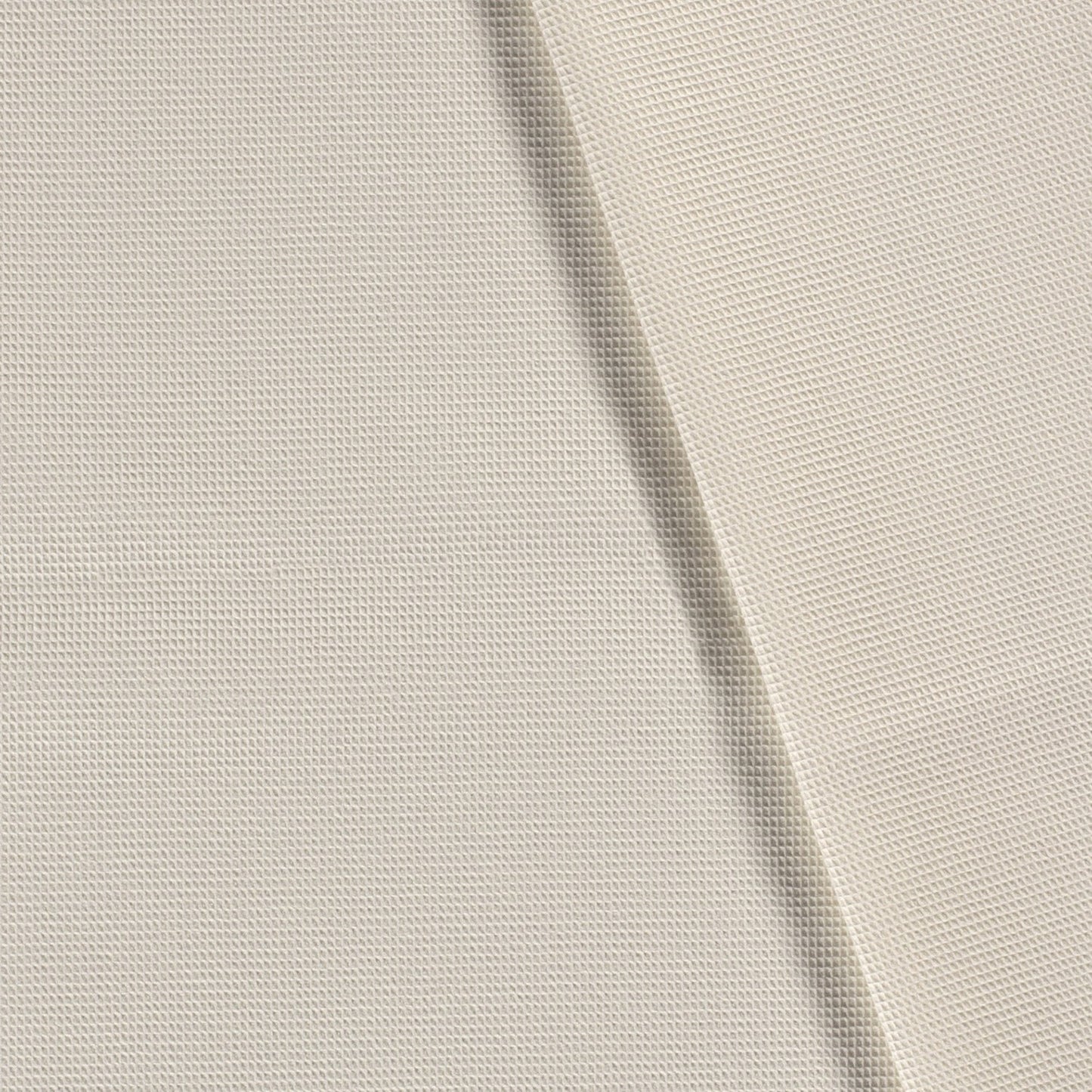 Stof wafel katoen  effen gebroken wit