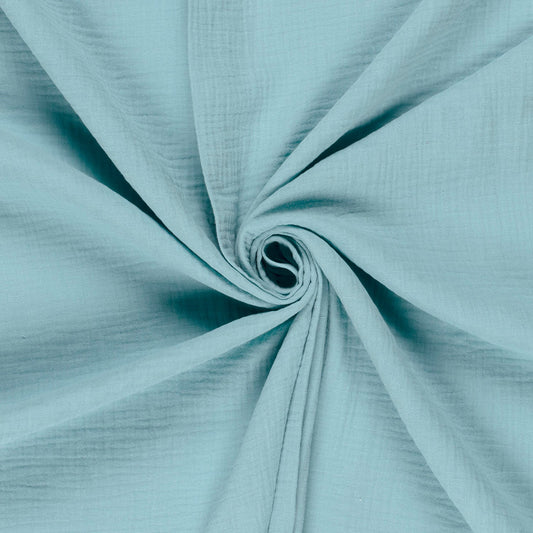 Stof mousseline indigo per meter