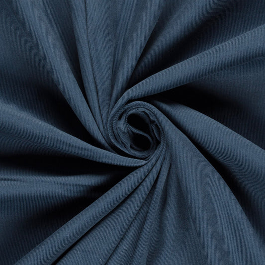 Stof Corduroy kleur Indigo per meter