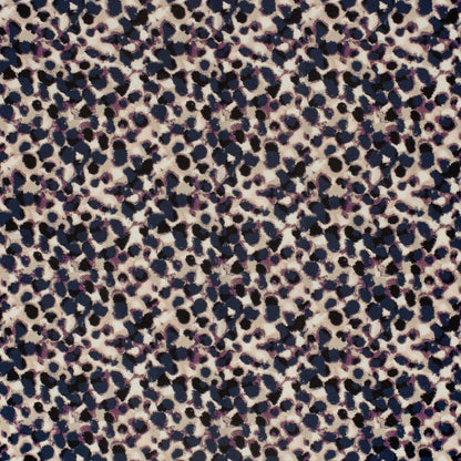 Stof viscose bedrukt aubergine per meter