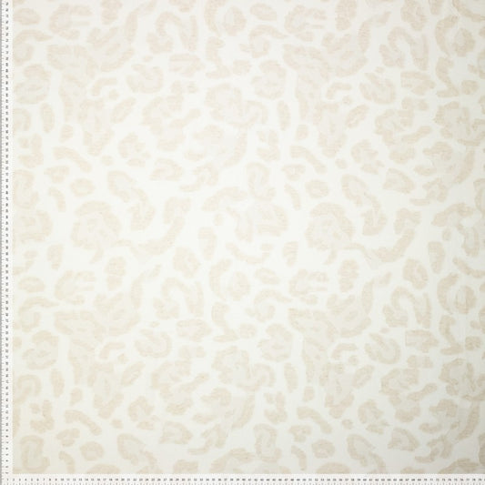 Stof viscose met linnen jacguard motief per meter