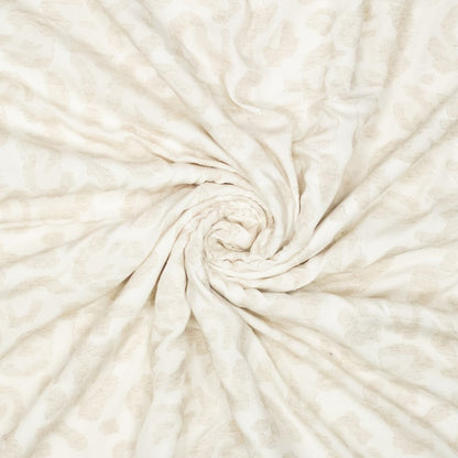 Stof viscose met linnen jacguard motief per halve meter