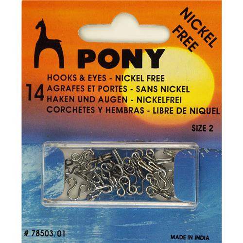 Pony haken en ogen maat 2