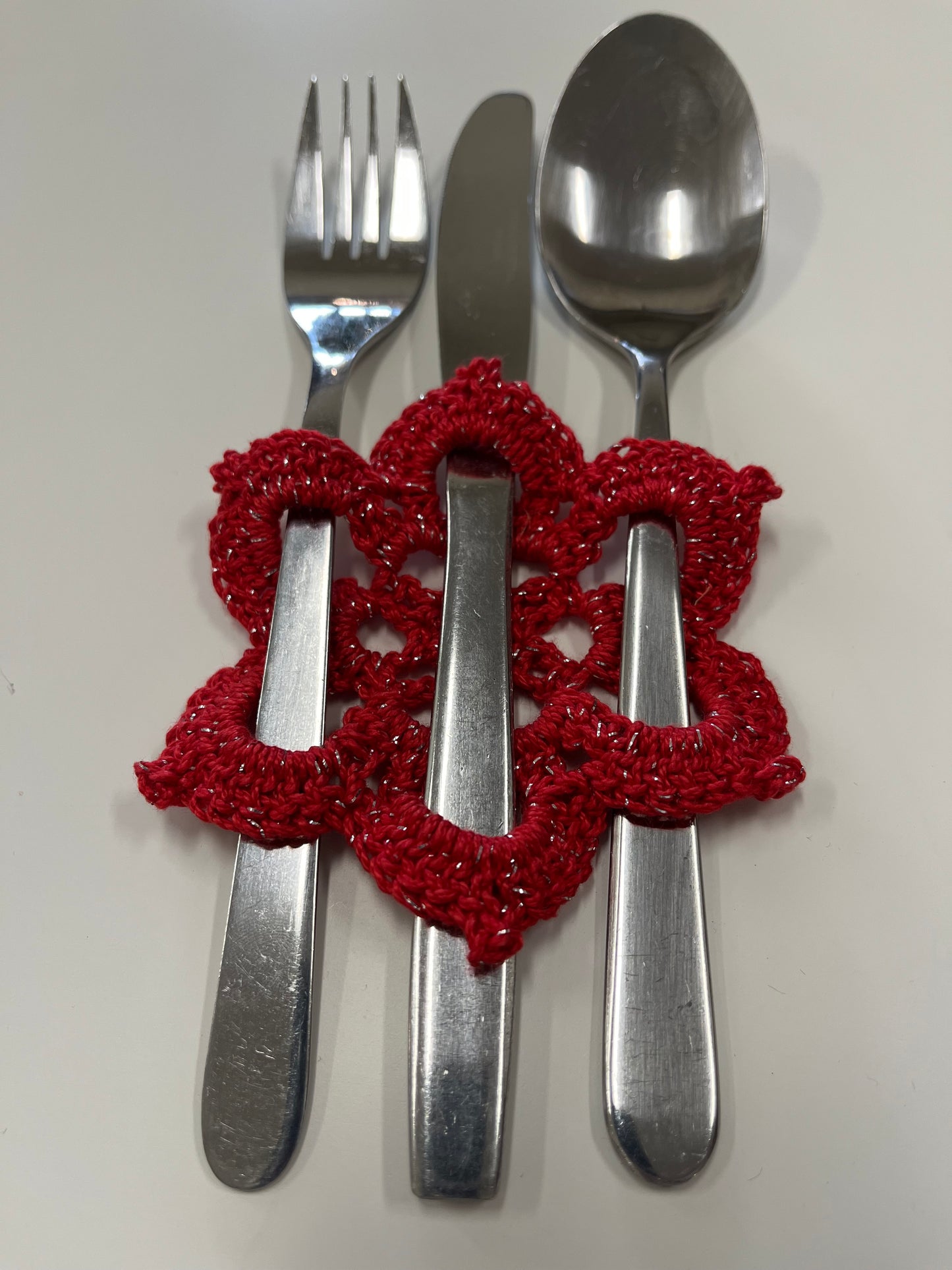 Gehaakte bestekhouder / onderlegger