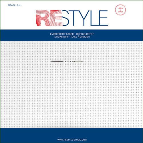 Restyle Borduurstof Aïda 32 40x50cm wit