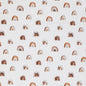 Stof Poplin Katoen Digitale Print - Mini Regenboog Licht Bruin per halve meter