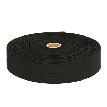 Stevig elastiek wit/zwart per meter