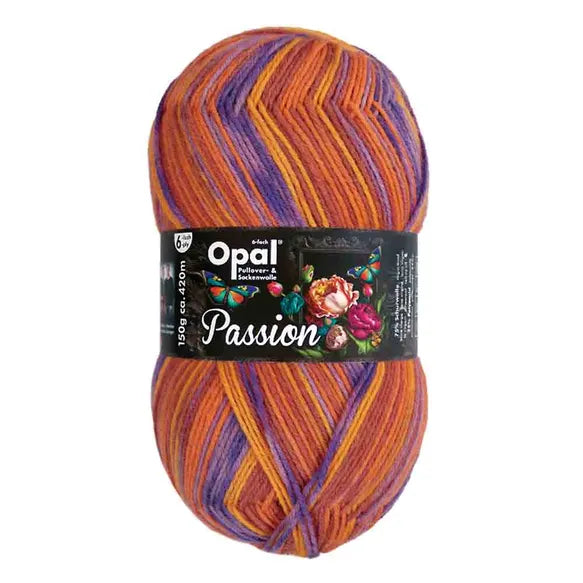 Opal Passion 6-draads garen oranje